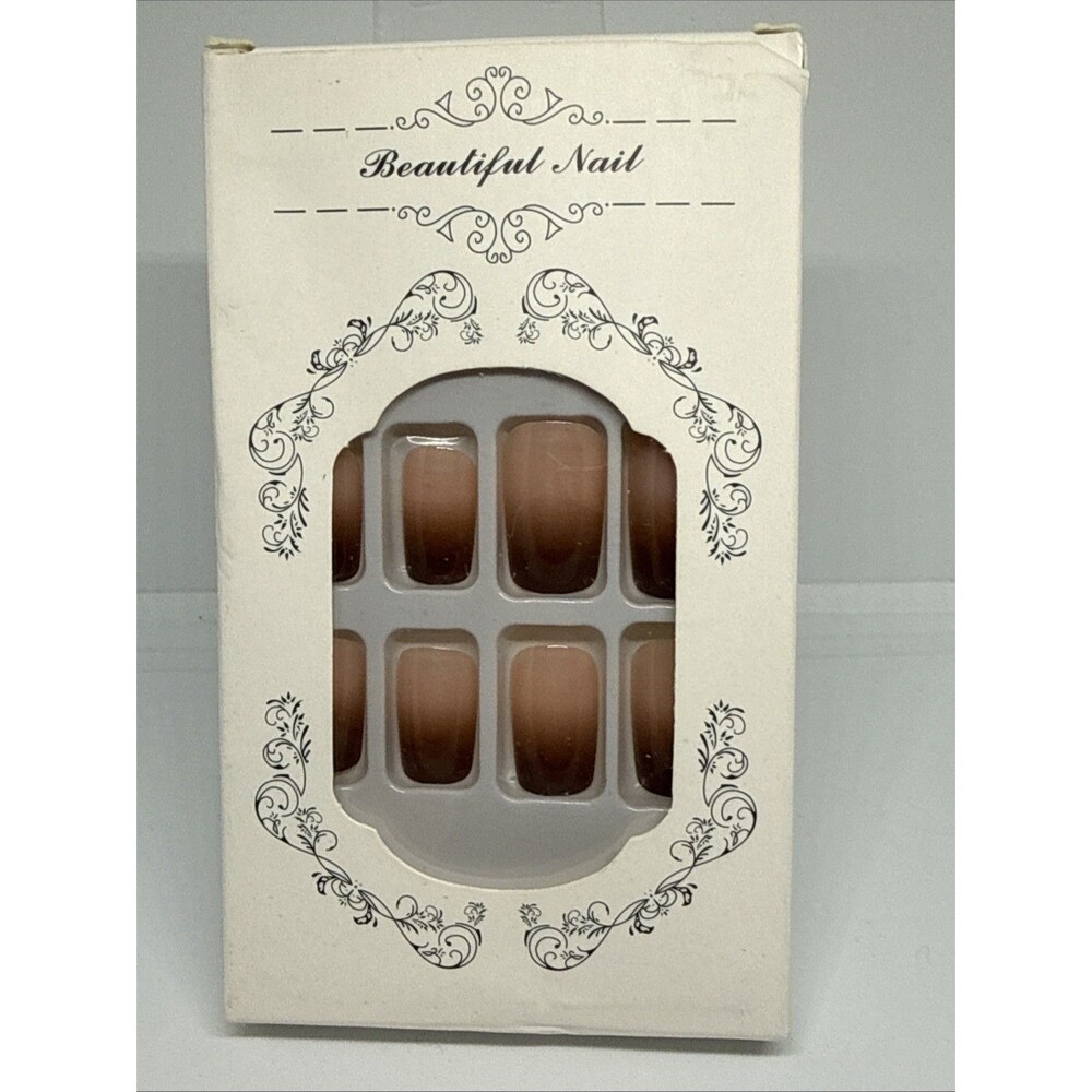 Ombré Pink Brown Press On Nails